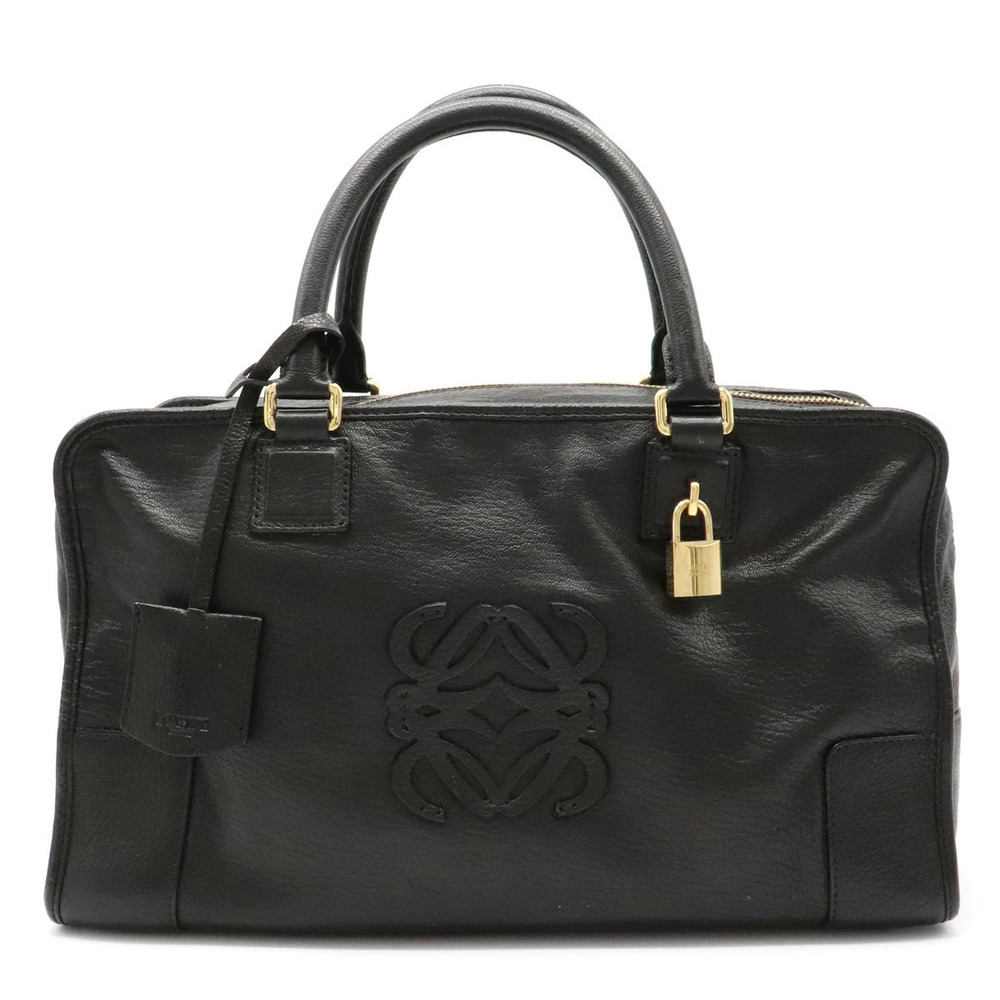 Loewe Amazona Handbag Boston Bag Leather Black